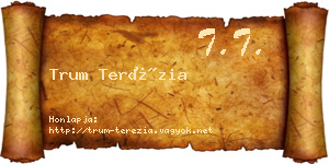 Trum Terézia névjegykártya